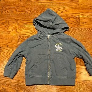Cotton Blue Zip-Up Hoodie - Size 18M baby
